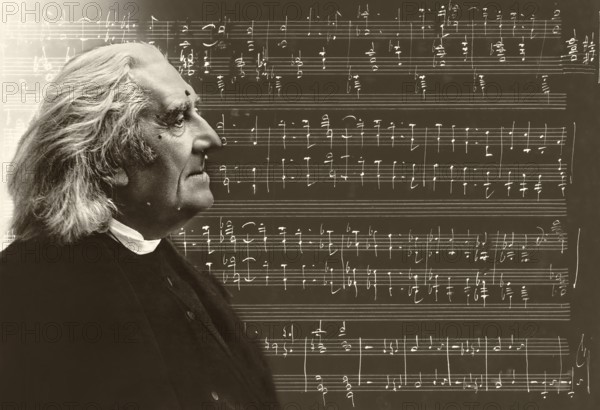 Portrait of Franz Liszt, 1811-1886, Hungarian composer, virtuoso pianist, photograph by Nadar,