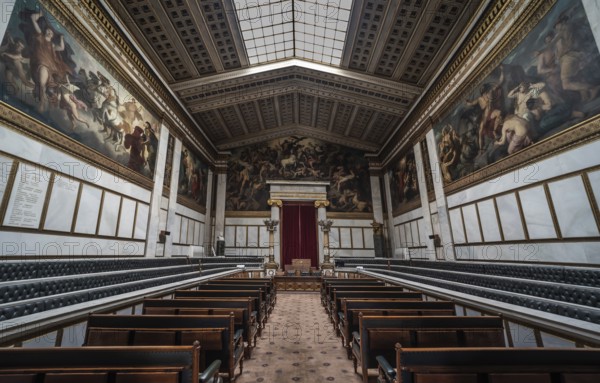 Athens Old Town, Attica, Greece, 12 28 2019 Interior of the Greek National Academy in neo classical