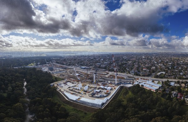 MELBOURNE, AUSTRALIA, JUNE 16 2024: Parts of North East Link under construction in Bulleen,