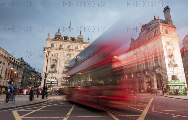 London, England, March 19, 2018: Night scene from the famous London Piccadilly circus square at the