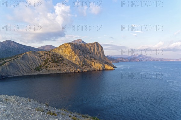 Seascape. View from Cape Kachik along the Black Sea coast in the direction of the resort town of