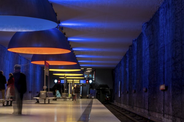 MUNICH, Germany, JANURAY 01, 2023, Scenic subway station Westfriedhof in Munich, Bavaria, Germany,
