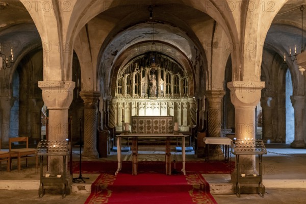 Canterbury, United Kingdom, 10 September, 2022: view of the crypt chapel inside the Canterbury