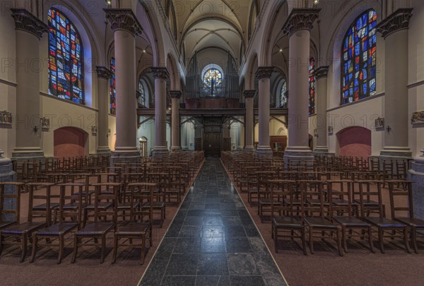 Brussels Old Town, Brussels Capital Region, Belgium, 12 12 2019 Symmetric interior design with