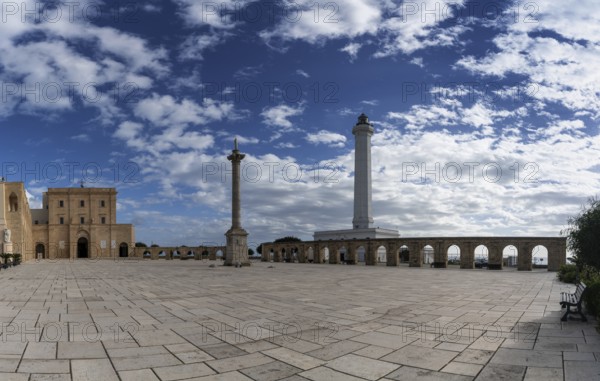 Santa Maria di Leuca, Italy, 29 November, 2023: view of the Santa Maria di Leuca lighthouse and the