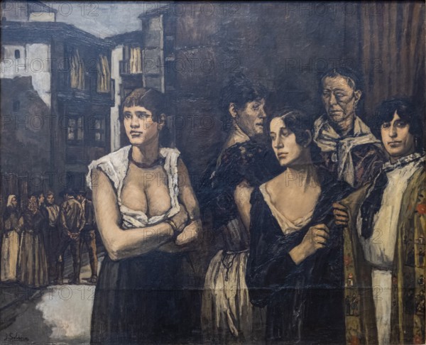 On the Game, José Gutiérrez Solana, 1915-1917, Oil on canvas, Museo de Bellas Artes, Bilbao, Spain,