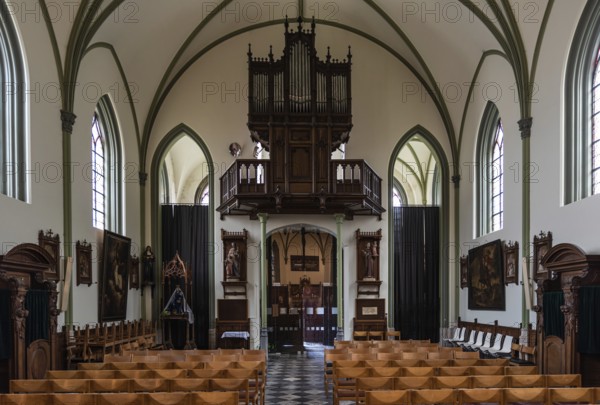 Lovenjoel, Flemish Brabant Region, Belgium, 01 29 2022: Interieur design of the gothic Saint