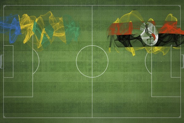 Saint Vincent and the Grenadines vs Uganda Soccer Match, national colors, national flags, soccer