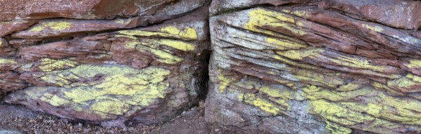 Detail of Geiersteinfelsen, Geierstein, sandstone, Palatinate Forest, panoramic photo,