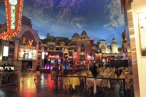 Las Vegas, USA - 15 July 2013: Walking in Las Vegas. City streets. Commercial and private buildings