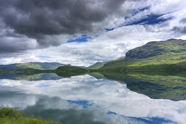 Fascinating natural landscape in Jotunheimen in the summertime in Norway. Great natural landscape