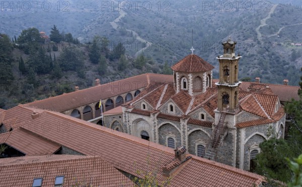 Christian orthodox monastery of Machairas dedicated to the Virgin Mary. Cyprus churches. Troodos