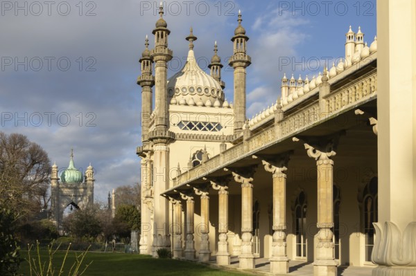 BRIGHTON, EAST SUSSEX, UK. MARCH 06. View of the Royal Pavilion in Brighton, East Sussex on March 6