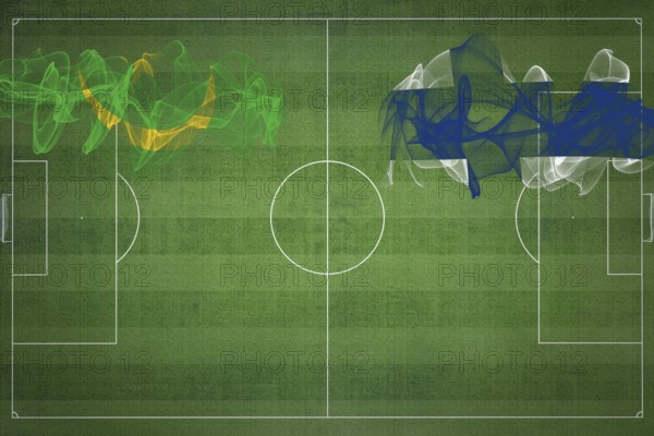 Mauritania vs Finland Soccer Match, national colors, national flags, soccer field, football game,