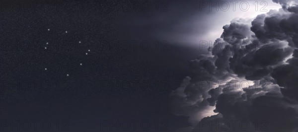 Ophiuchus star constellation, Night sky, Cluster of stars, Deep space, Serpentarius, Serpent bearer