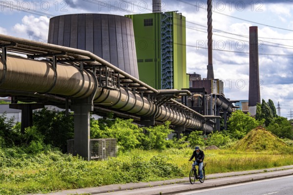 Pipelines for various gases, blast furnace gas, Thyssenkrupp Steel steelworks in