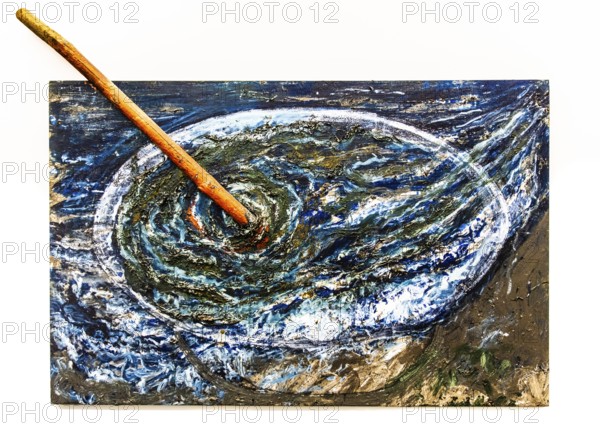 Sea Soup, 1984, mixed media on canvas, exhibition Miquel Barcelo, Vida y Muerte, Museum