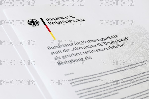 Germany - 05.05.2025: German press release saying 'The Federal Office for the Protection of the
