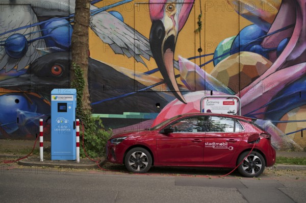 Charging station Stadtwerke Stuttgart for electric cars, charging station, e-filling station,