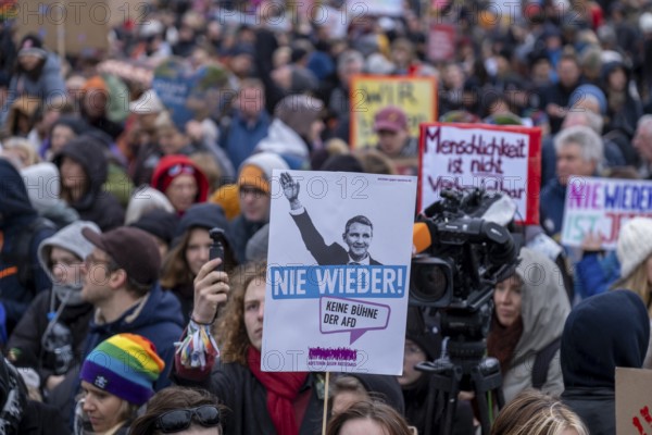 Germany, Berlin, 3 February 2024, Protest against the rise of right-wing extremism, called by the