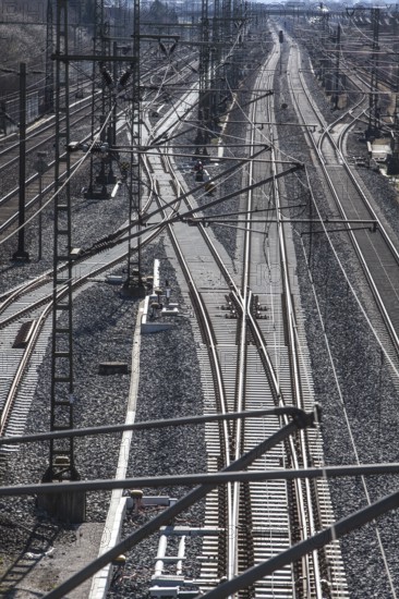 The Hanover–Würzburg high-speed railway, Nörten-Hardenberg, district of Northeim, Lower Saxony,