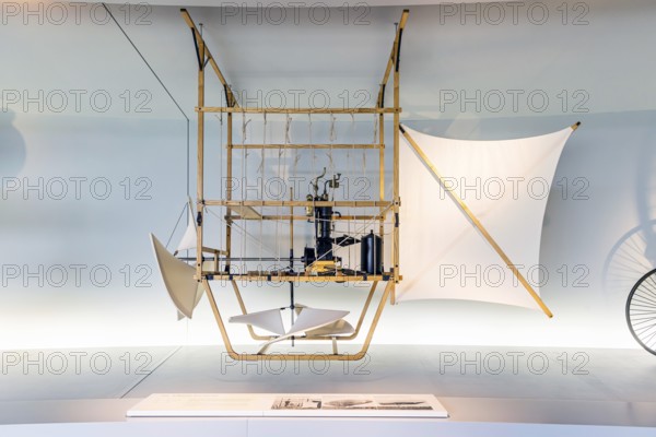 Wölfert's motorised airship from 1888. The Mercedes-Benz Museum in Stuttgart presents a journey