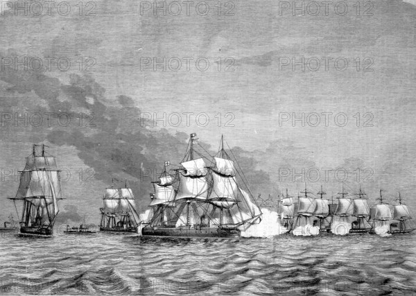 Mock battle of the North German Federal Fleet, Battle of the armoured squadron against the entire