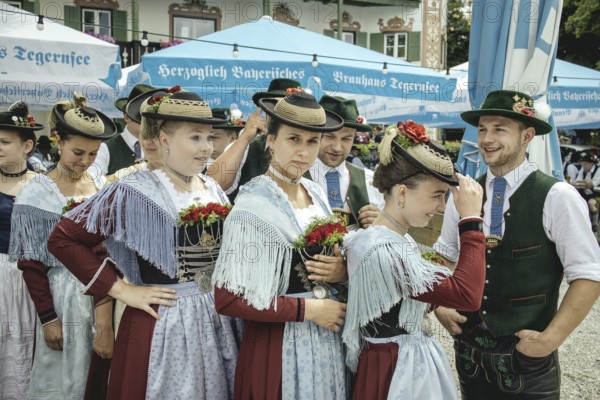 Traditional traditional costume anniversary of the Trachtenverein Schliersee Stamm 1888,