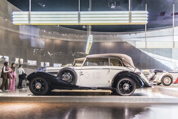 Mercedes-Benz 540 K Cabriolet B from 1937. The Mercedes-Benz Museum in Stuttgart presents a journey