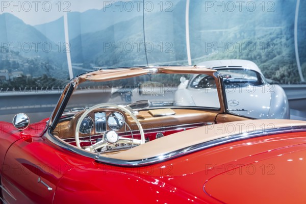 Mercedes-Benz 300 SL Roadster from 1962. The Mercedes-Benz Museum in Stuttgart presents a journey