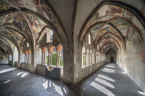 Cathedral cloister around 1370, the frescoes were painted from around 1390, Bressanone Cathedral,