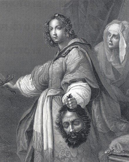 Judith with the head of the Assyrian general Holofernes, whom she beheaded with his own sword,