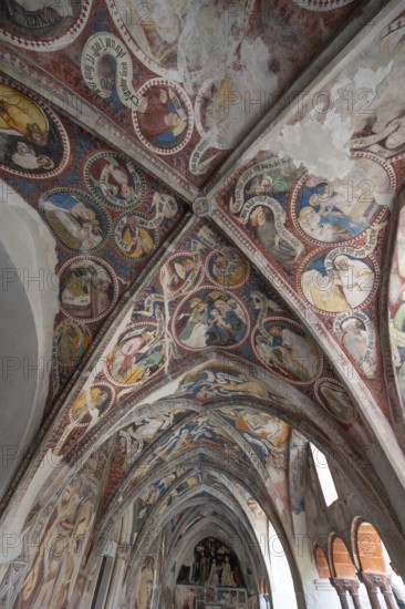 Cathedral cloister around 1370, the frescoes were painted from around 1390, Bressanone Cathedral,