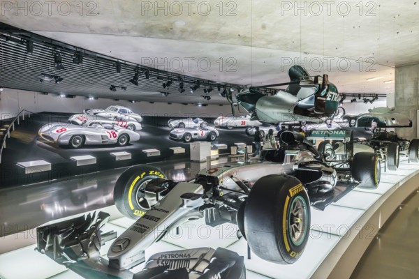 The Mercedes-Benz Museum in Stuttgart presents a journey through the automotive history of the