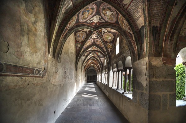 Cathedral cloister around 1370, the frescoes were painted from around 1390, Bressanone Cathedral,