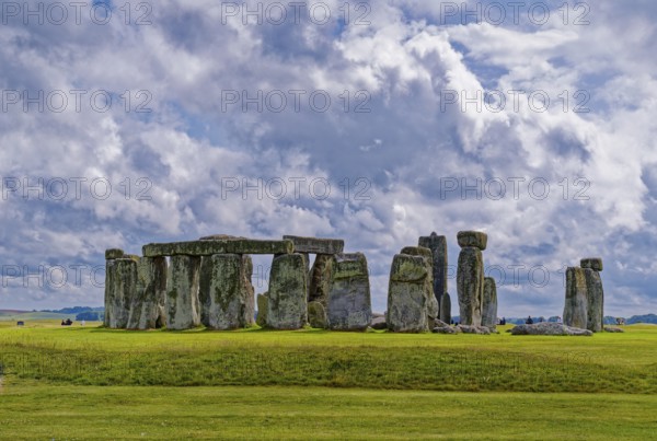 Stonehenge, a National Trust, UNESCO World Heritage Site, is a megalithic structure from the