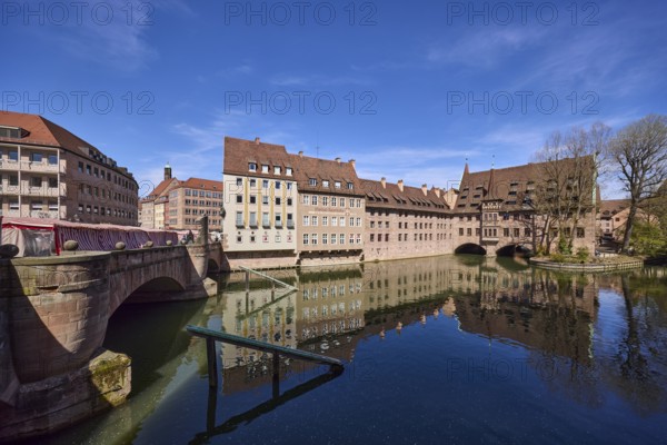 River Pegnitz, Heilig-Geist-Spital, Spital-Apotheke, museum bridge, historic hospital, pharmacy,