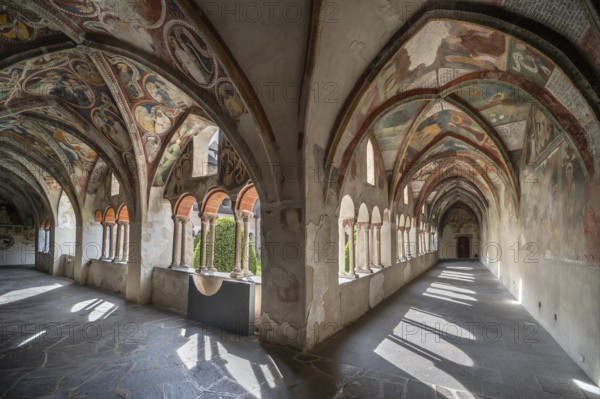 Cathedral cloister around 1370, the frescoes were painted from around 1390, Bressanone Cathedral,