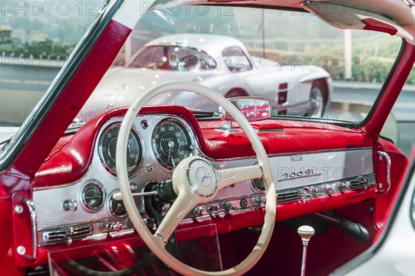 Mercedes-Benz 300 SL Roadster from 1962. The Mercedes-Benz Museum in Stuttgart presents a journey