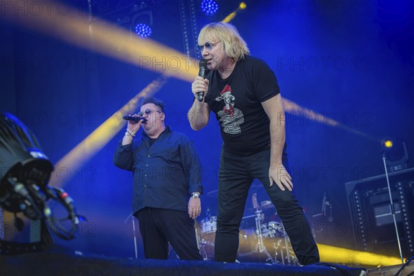 Sebastian Krumbiegel and Tobias Künzel, singer of the band Die Prinzen at the Berliner Rundfunk 91