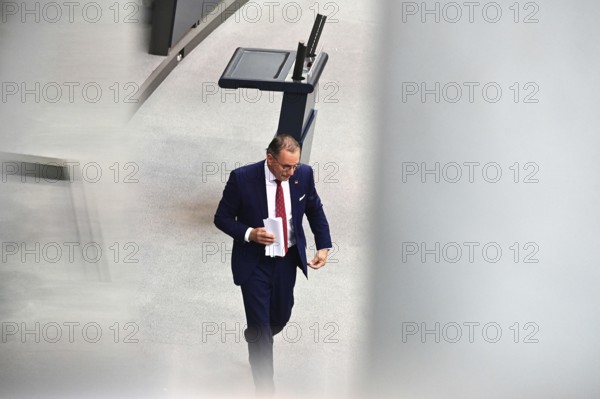 Tino Chrupalla (AfD) after his speech in the Bundestag in response to the government statement by