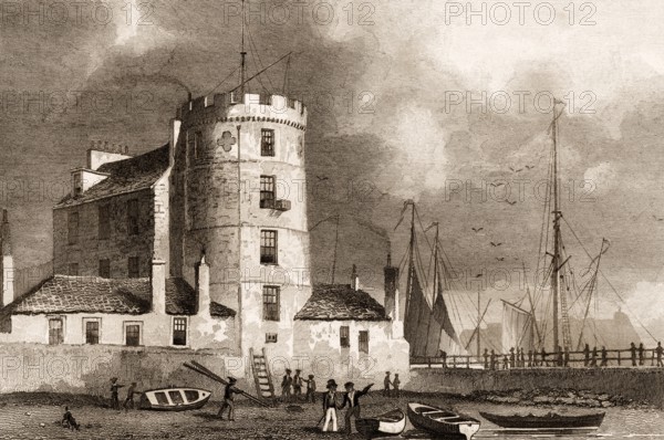 The Signal Tower, Leith Harbour, Edinburgh, Scotland, 19th century, from Modern Athens by Th. H.