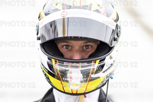 STING RAY ROBB (41) of Payette, Idaho suits up during the Indy 500 Open Test at the Indianapolis