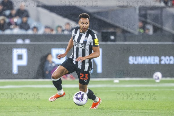 MELBOURNE, AUSTRALIA, MAY 22: Jacob Murphy of Newcastle United on his whilst playing Tottenham
