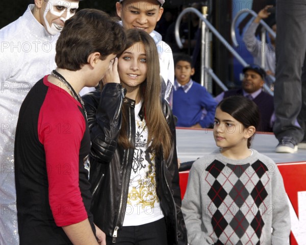 Prince Michael, Blanket and Paris Jackson at the Michael Jackson Hand And Footprint Ceremony held