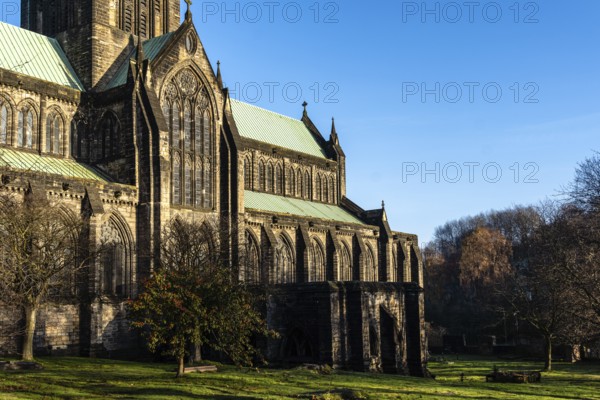 Exterior View of Glasgow Cathedral. Scotland, UK. Glasgow Cathedral is the oldest cathedral on
