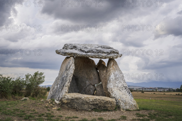 Dolmen of Sorginetxe funerary monument from the year 2500 BC, Salvatierra/Agurain, Alava, Basque