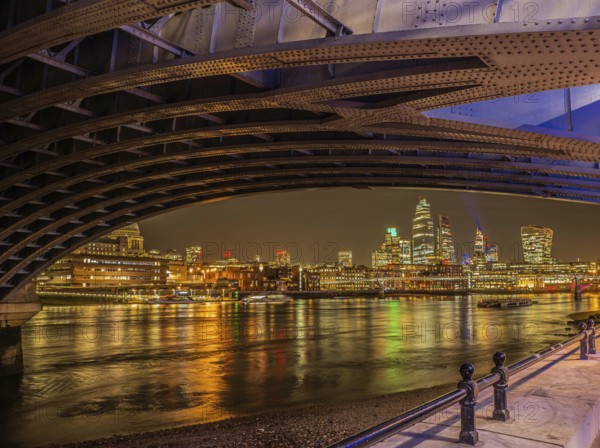 The City of London from beneath Blackfriars Bridge