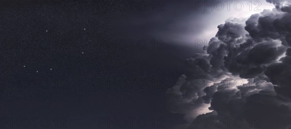 Tucana star constellation, Night sky, Cluster of stars, Deep space, Toucan constellation Storm