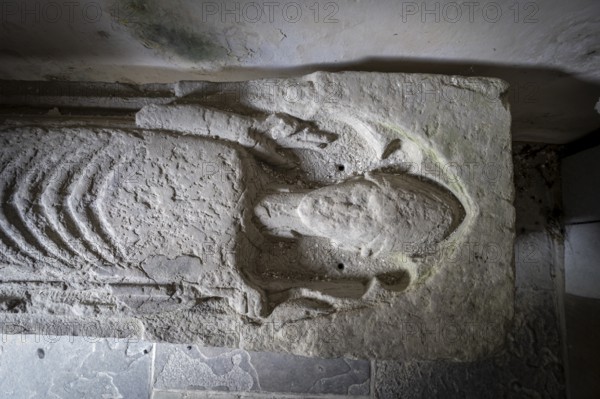 Medieval tomb effigie, Kilfenora Medieval Cathedral (Saint Fachtnanrsquo), The Burren, County